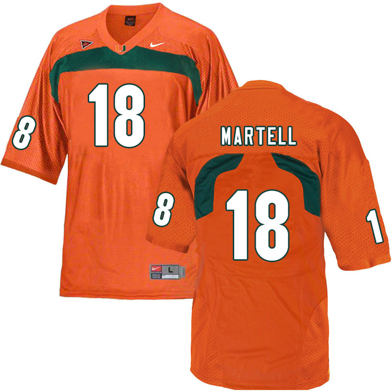 Nike Miami Hurricanes #18 Tate Martell College Football Jerseys Sale-Orange